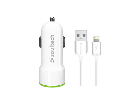 Soultech SC322B 2.1A Lightning Kablolu Araç içi Şarj Aleti Set