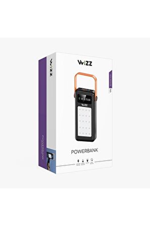 WİZZ 30.000 MAH POWERBANK 4 USB ÇIKIŞLI LED GÖSTERGE VE ÇİFT FENER ÖZELLİKL