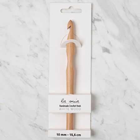 La Mia Whitewood 10 mm 15.5 cm Ahşap Yün Tığ