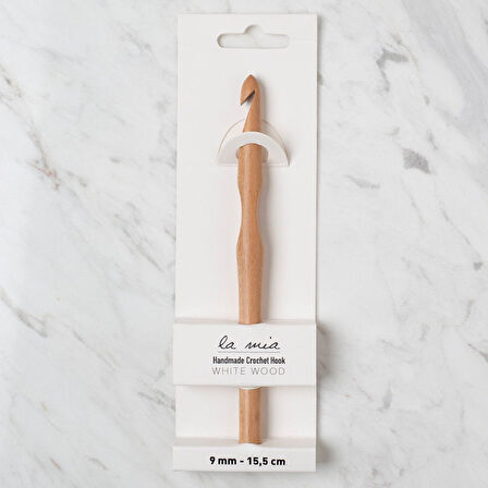 La Mia Whitewood 9 mm 15.5 cm Ahşap Yün Tığ