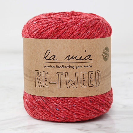 La Mia Re-Tweed Kırmızı Melanj El Örgü İpi - L165