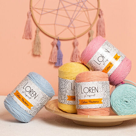 Loren Cotton Macrame Gri - R081 - 34358
