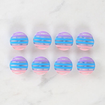 Loren Crafts 8'li Desenli Düğme - 1091