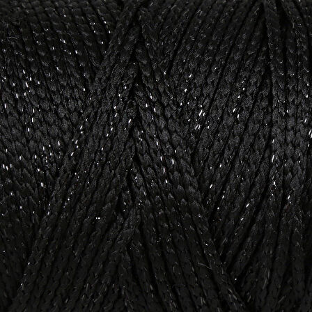 Loren Soft Star Makrome İpi Siyah Simli Siyah RM10