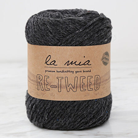 La Mia Re-Tweed Koyu Gri Melanj El Örgü İpi - L158