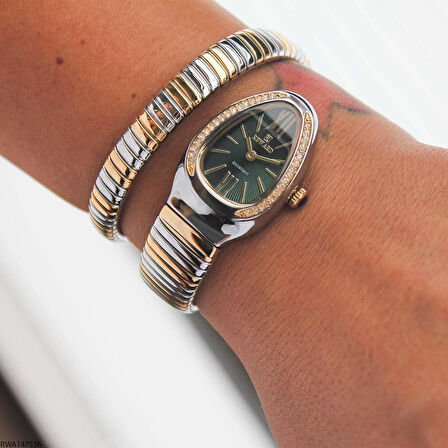 Reward RWA147536 Çift Sarım Yılan Tasarım Kadın Kol Saati