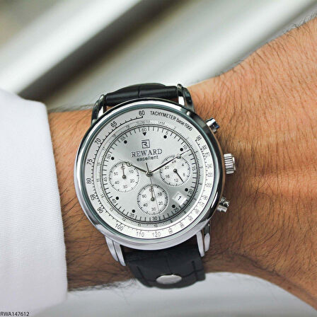 Reward Excellent RWA147612 Siyah Deri Kayışlı Erkek Kol Saati