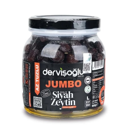 Jumbo Siyah Zeytin L 1 kg