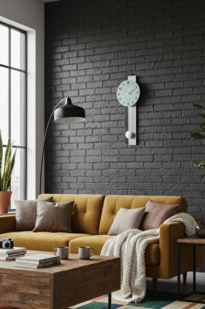 Regal Sarkaçlı Modern Tasarım Duvar Saati