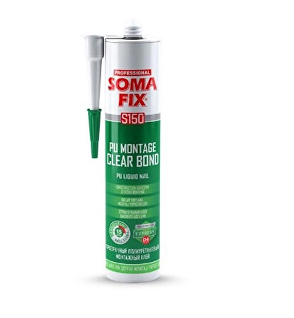 310 ml Somafix Poliüretan Montaj Yapıştırıcı Ahşap Dolap Toplama Şeffaf