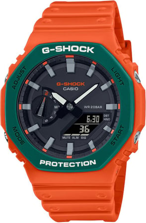 Casio G-Shock GA-2110 Turuncu Plastik Orijinal Shock Lastiği Kasa Silikonu
