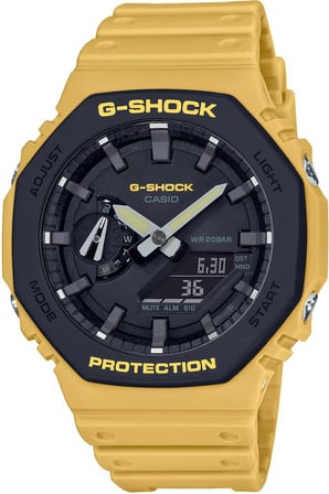 Casio G-Shock GA-2110 Sarı Plastik Orijinal Shock Lastiği Kasa Silikonu
