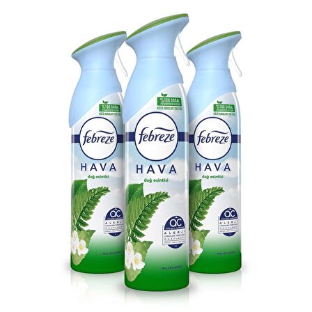 Febreze Hava Ferahlatıcı Sprey Oda Kokusu Dağ Esintisi 300 Ml X 3 Adet