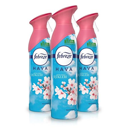 Febreze Hava Ferahlatıcı Sprey Oda Kokusu Japon Kiraz Çiçekleri 300 Ml X 3 Adet