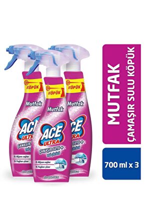 Ace Ultra Ferahlık Normal Köpük Çamaşır Suyu 3 x 700 ml