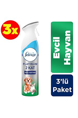 Febreze Platinum Evcil Hayvan Hava Ferahlatıcı Sprey 3x300 Ml