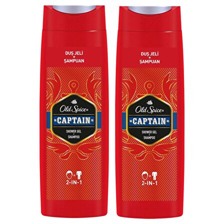 Old Spice Captain Tüm Saçlar İçin Arındırıcı Şampuan 2x400 ml