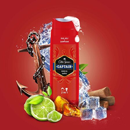 Old Spice Captain Tüm Saçlar İçin Arındırıcı Şampuan 2x400 ml