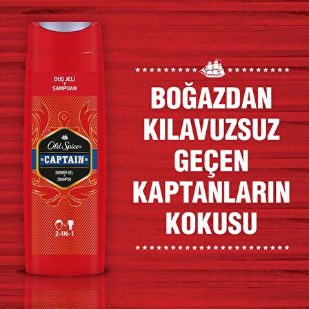 Old Spice Captain Tüm Saçlar İçin Arındırıcı Şampuan 2x400 ml