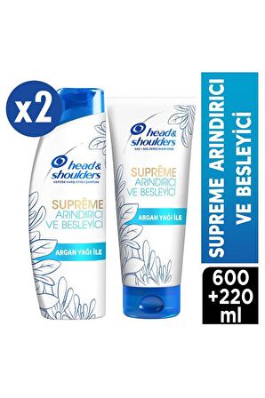 Head and Shoulders Supreme Şampuan Arındırıcı 2 x 300 ml + 220 ml Saç Kremi