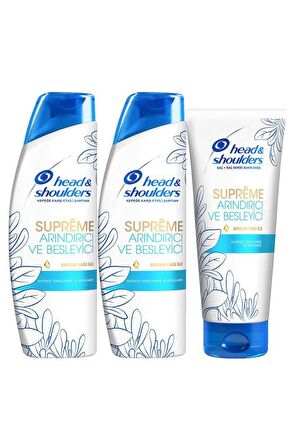 Head and Shoulders Supreme Şampuan Arındırıcı 2 x 300 ml + 220 ml Saç Kremi