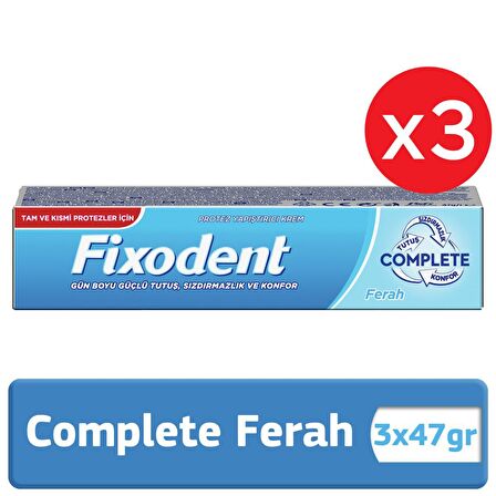 Fixodent Complete Ferah Diş Protez Yapıştırıcı Krem 47grX3