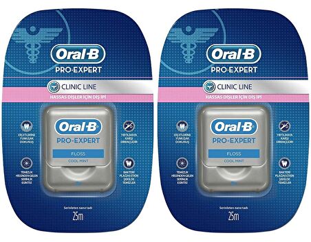 Oral-B Diş İpi Pro-Expert Clinic Line 25 metre x 2 Adet