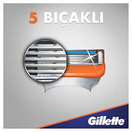 Gillette Fusion 4'lü 5 Bıçaklı Tüm Cilt Tipleri İçin Bıçak Yedeği 3 Al 2 Öde