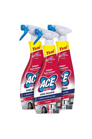 ACE Ultra Köpük Çamaşır Susuz Çok Amaçlı 700 ml x 3
