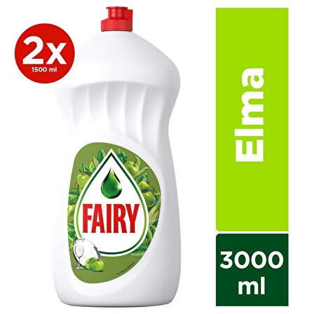 Fairy 2x1500 ml Elma Kokulu Elde Yıkama Deterjanı