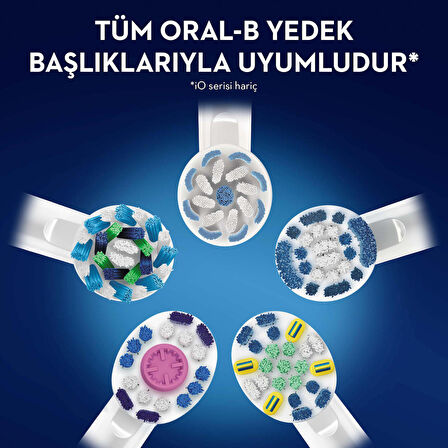 Oral-B Pro 3500 Şarj Edilebilir Diş Fırçası Siyah+Başlık x2