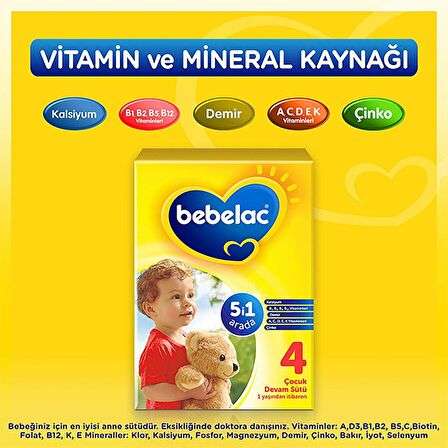 Bebelac 4 Prebiyotik Devam Sütü 2400 gr