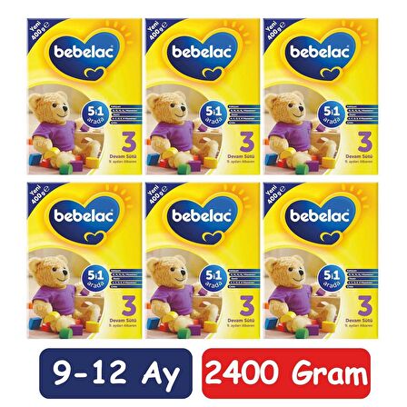 Bebelac 3 Prebiyotik Devam Sütü 2400 gr