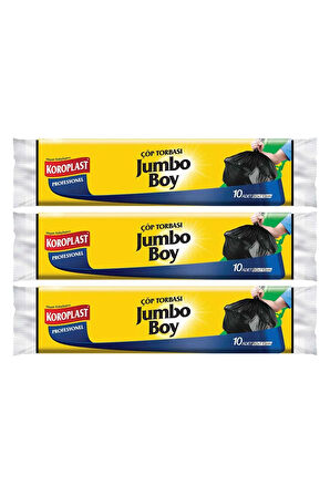 Profesyonel Jumbo Boy Çöp Torbası 10'lu X 3 Adet