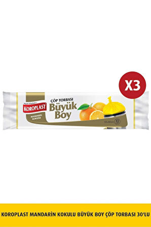 Mandarin Kokulu Büyük Boy Çöp T. 10'lu X 3 Adet