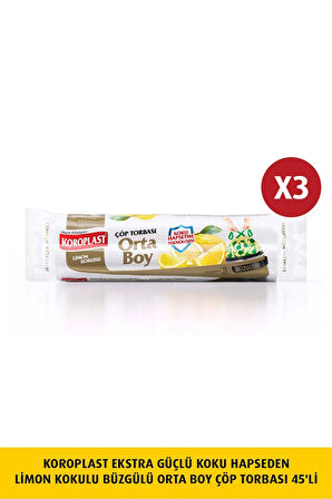 G Koku Hapseden Limon, Büz. Orta Çöp Torbası 15lix3 Adet