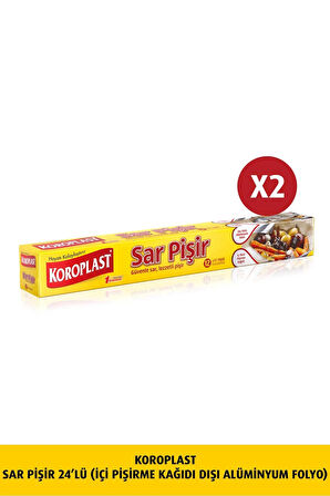 Koroplast Sar Pişir 12'li ( İçi Pişirme Kağıdı- Dışı Aliminyum Folyo ) x2