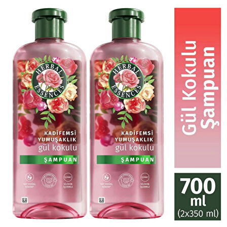 Herbal Es Kadifemsi Yumuşaklık Gül Kokulu Şamp350Ml x2 