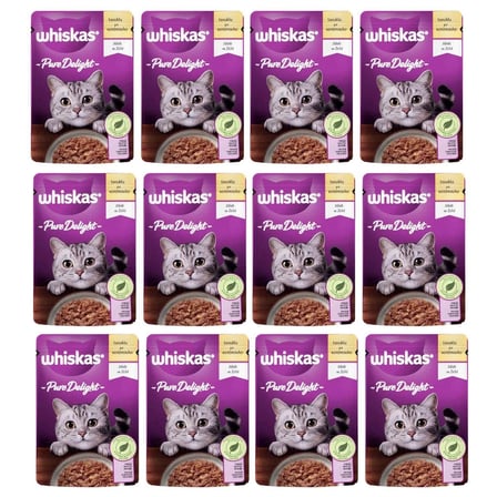 WHİSKAS PURE DELİGHT TAVUKLU POŞET YAŞ MAMA 85 G 12X