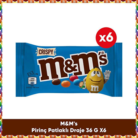 M&M's Pirinç Patlaklı Draje 36 G 6X