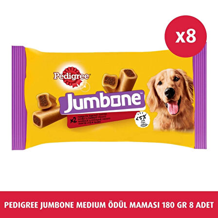 Jumbone Sığır Etli Köpek Ödül Maması 180 G 8x