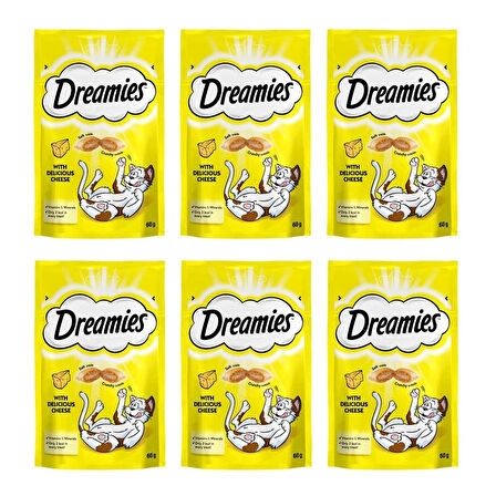 Dreamies Peynirli 60 gr 6'lı Kedi Ödül Maması
