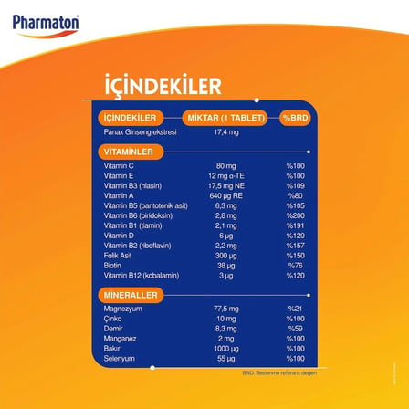 Pharmaton Vitality_60 Tablet 2'li Avantaj Paketi