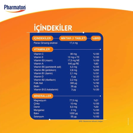 Pharmaton Vitality_100 Tablet 2'li Avantaj Paketi