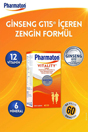 Pharmaton Vitality_100 Tablet 2'li Avantaj Paketi