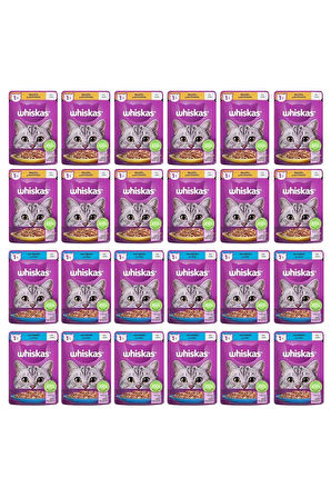 Ton Balıklı Ve Tavuklu Poşet Kedi Yaş Mama 24x