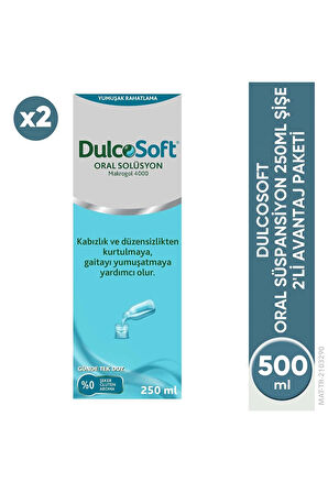 DULCOSOFT ORAL SÜSPANSİYON 250ML ŞİŞE 2'Lİ AVANTAJ PAKETİ