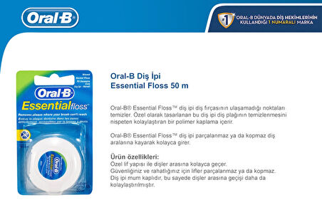 Oral-B Diş Ipi Essential Floss 50M x2 Adet