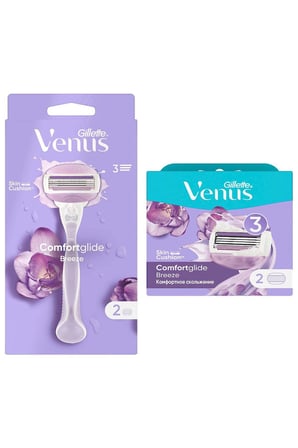 Venus Comfort Glide Breeze Tıraş Makinesi + 2 Adet Yedek Başlık