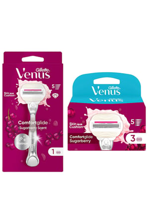 Venus Comfort Glide Sugarberry Tıraş Makinası + 4 Adet Yedek Tıraş Bıçağı